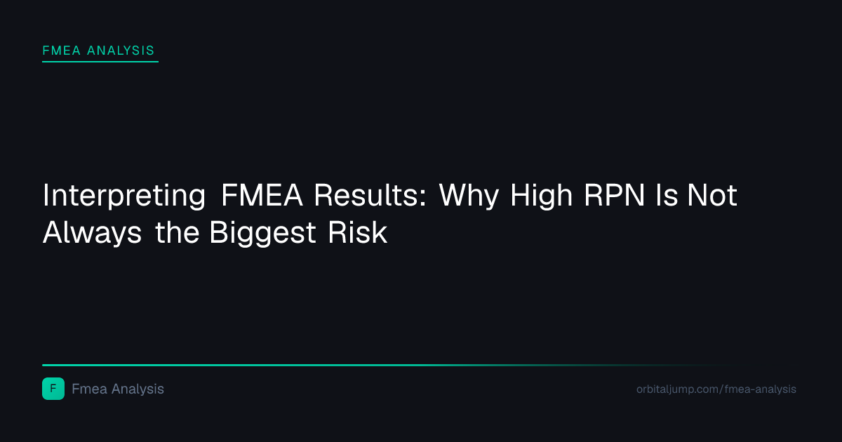 Interpreting FMEA Results: Why High RPN Is Not Always the Biggest Risk ...