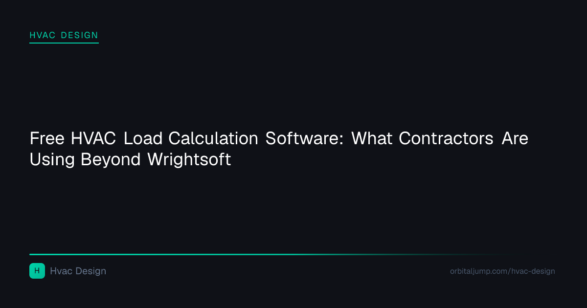 Free HVAC Load Calculation Software: What Contractors Are Using Beyond ...